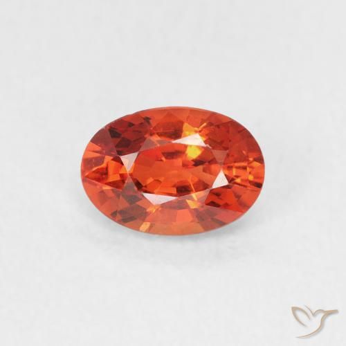 0.63ct 天然 ミディアムレッド サファイア, 楕円形, VVS