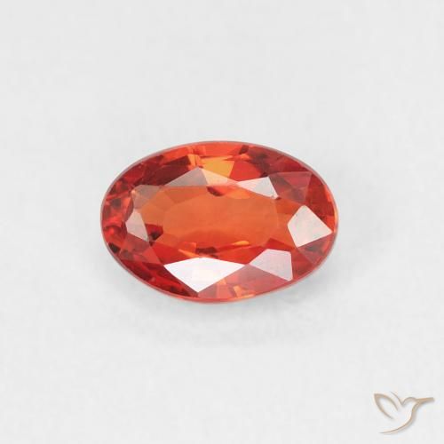 0.67ct 天然 濃い赤 サファイア, 楕円形, VVS