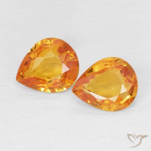 Shop natural 1.23ct アプリコットオレンジ サファイア gems, 洋梨の形, from タンザニア at GemSelect. In stock, global shipping!