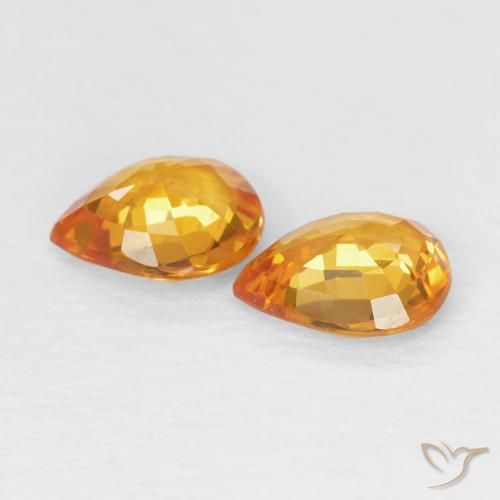 Shop natural 1.23ct アプリコットオレンジ サファイア gems, 洋梨の形, from タンザニア at GemSelect. In stock, global shipping!