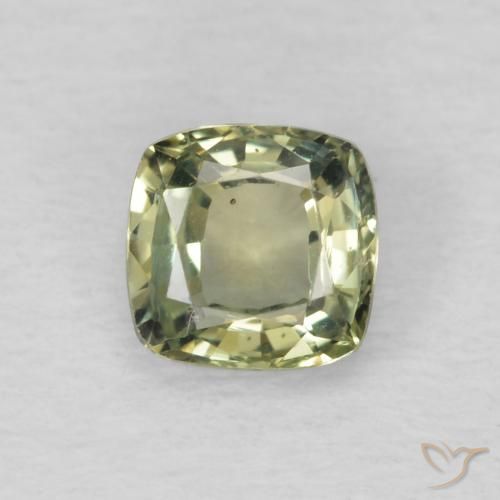 0.59ct 天然 薄いフォレストグリーン サファイア, クッション, VS, Photo A