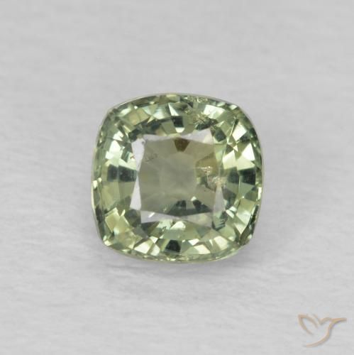 0.64ct 天然 ライトグリーン サファイア, クッション, VS