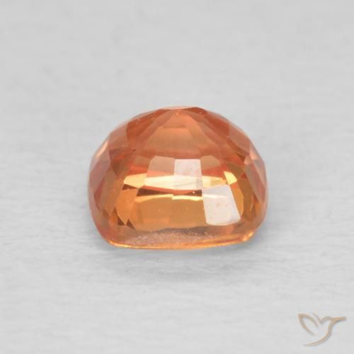 0.65カラットの天然ミディアムレッドサファイア、クッション、VVS