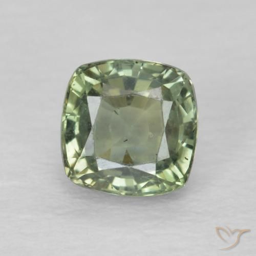0.72ct 天然 ライトグリーン サファイア, クッション, VS