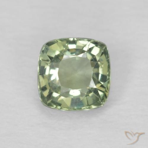 0.53ct 天然 ライトグリーン サファイア, クッション, VS