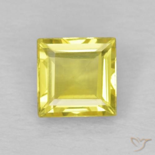 0.56ct 天然 ライトイエロー サファイア, 四角形, VS
