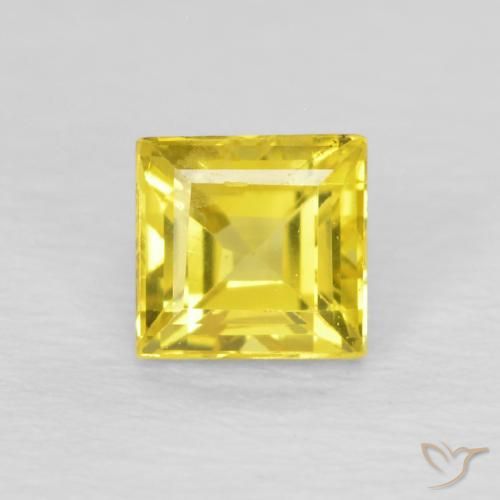 0.54ct 天然 サイバーイエロー サファイア, 四角形, VS