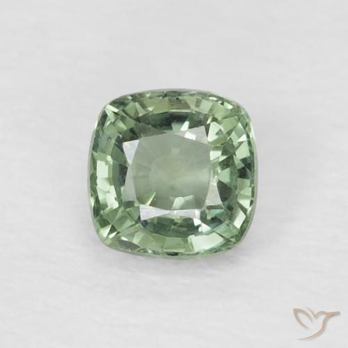 0.61ct 天然 薄いミント サファイア, クッション, VVS