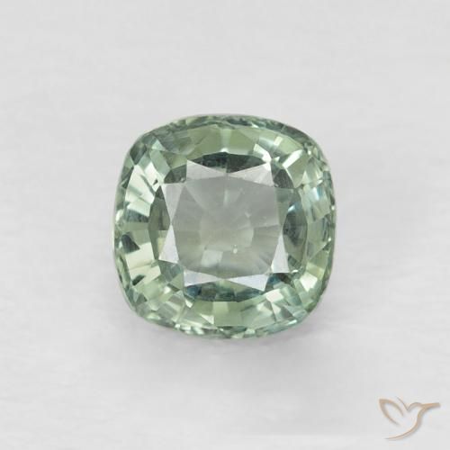 0.66ct 天然 ライトグリーン サファイア, クッション, VVS