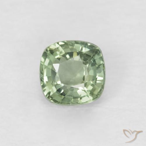 0.46ct 天然 ライトグリーン サファイア, クッション, VVS