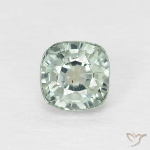 0.59ct 天然 薄いミント サファイア, クッション, VVS-VS