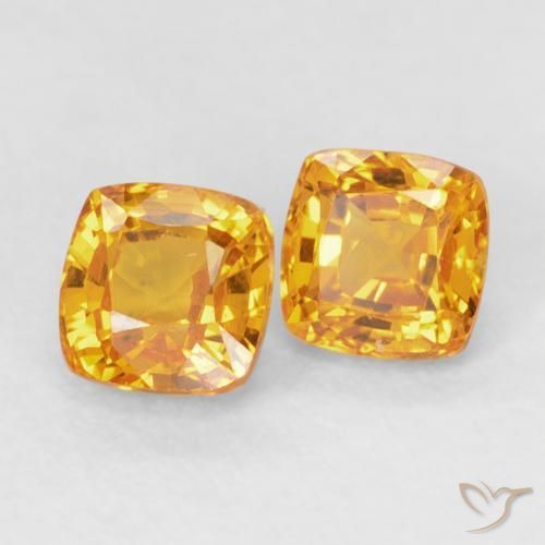 Shop natural 1.00ct ミディアムオレンジゴールド サファイア gems, クッション, from タンザニア at GemSelect. In stock, global shipping!