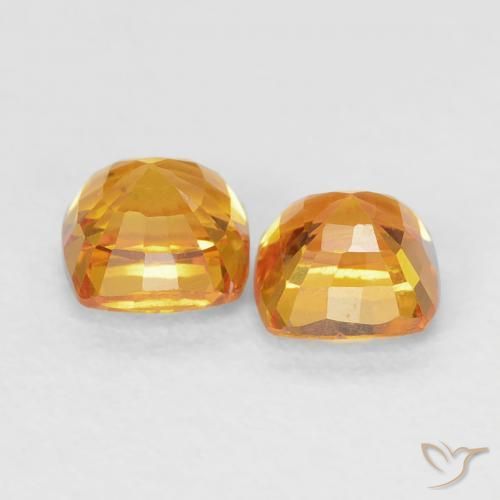 Shop natural 1.00ct ミディアムオレンジゴールド サファイア gems, クッション, from タンザニア at GemSelect. In stock, global shipping!