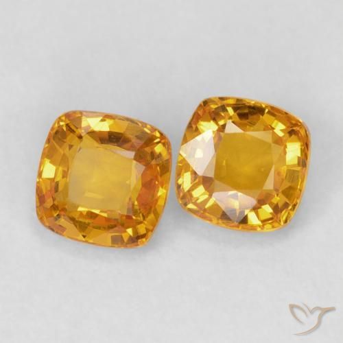 Shop natural 1.28ct オレンジゴールド サファイア gems, クッション, from タンザニア at GemSelect. In stock, global shipping!