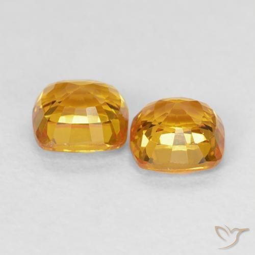 Shop natural 1.28ct オレンジゴールド サファイア gems, クッション, from タンザニア at GemSelect. In stock, global shipping!
