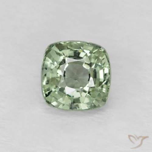 0.54ct 天然 フォレストグリーン サファイア, クッション, VS