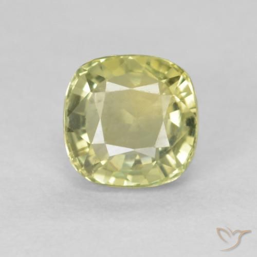 0.64ct 天然 ライトグリーン サファイア, クッション, VVS-VS
