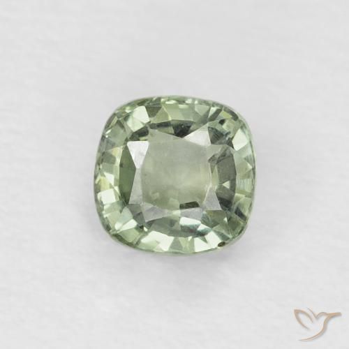 0.48ct 天然 ライトグリーン サファイア, クッション, VVS-VS