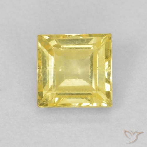 0.57ct 天然 バンブルビーイエロー サファイア, 四角形, VVS-VS