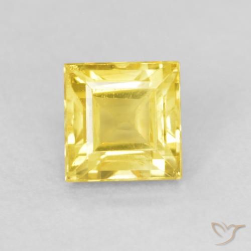 0.63ct 天然 ハニーイエロー サファイア, 四角形, VS