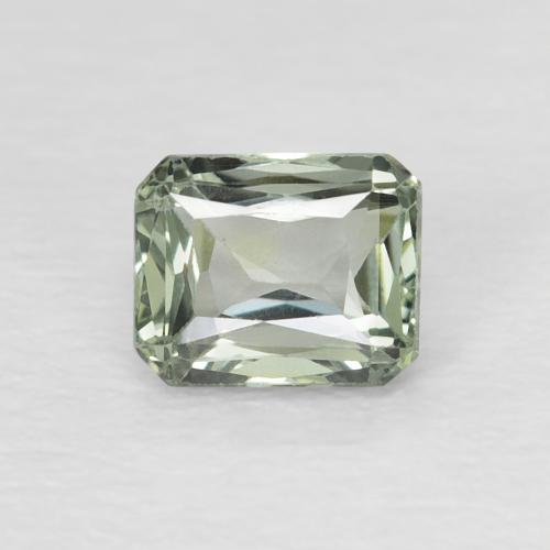 0.69ct 天然 薄いグリーン サファイア, エメラルドカット, VVS