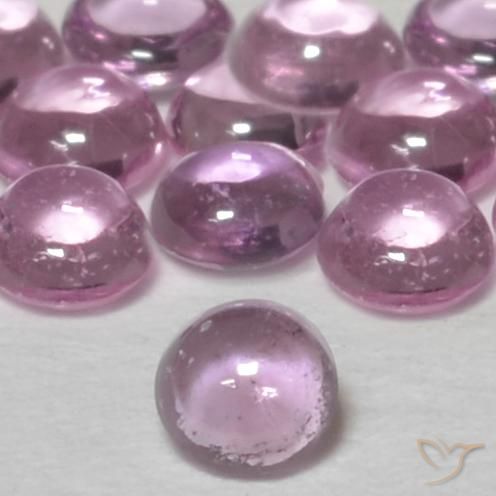 0.07ct 天然 薄いロイヤルパープルピンク サファイア, ラウンド, 透明