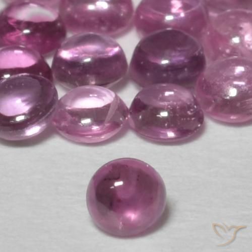 0.10ct 天然 ミディアムパープル サファイア, ラウンド, 透明