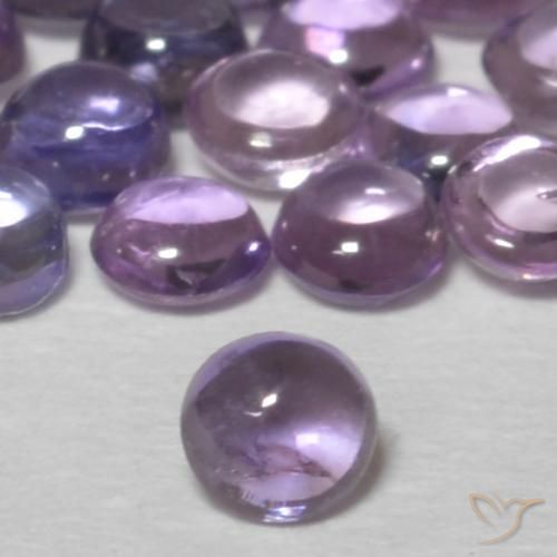 0.11ct 天然 ミディアムバイオレット サファイア, ラウンド, 透明