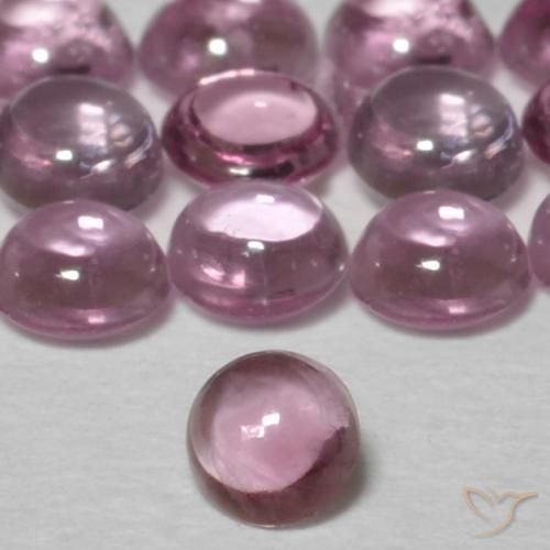 0.12ct 天然 ミディアムピンク サファイア, ラウンド, 透明
