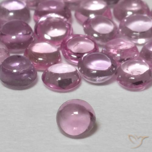 0.11ct 天然 薄いロイヤルパープルピンク サファイア, ラウンド, 透明