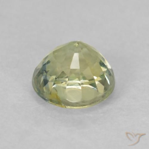 0.58カラットの天然Medium Light-Yellowサファイア、ラウンド、VS