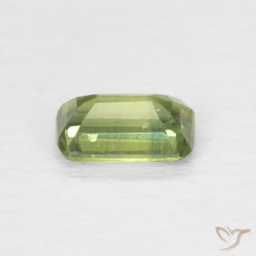 0.43カラットの天然薄いフォレストグリーンサファイア、八角形 / エメラルドカット、VS