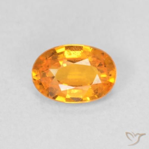 0.63ct 天然 オレンジゴールド サファイア, 楕円形, VS