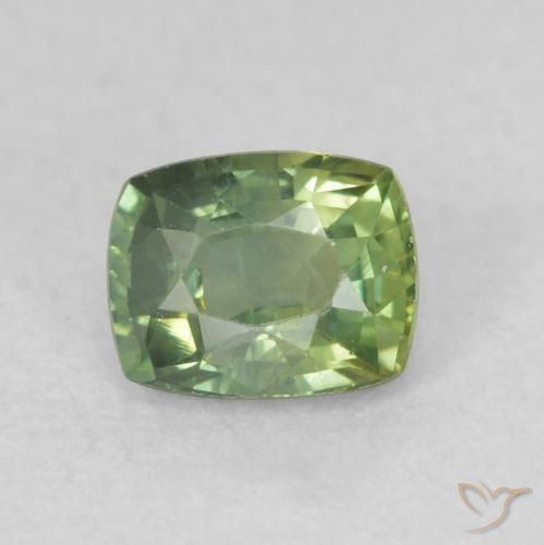 0.58ct 天然 ディープグリーン サファイア, クッション, VS-SI