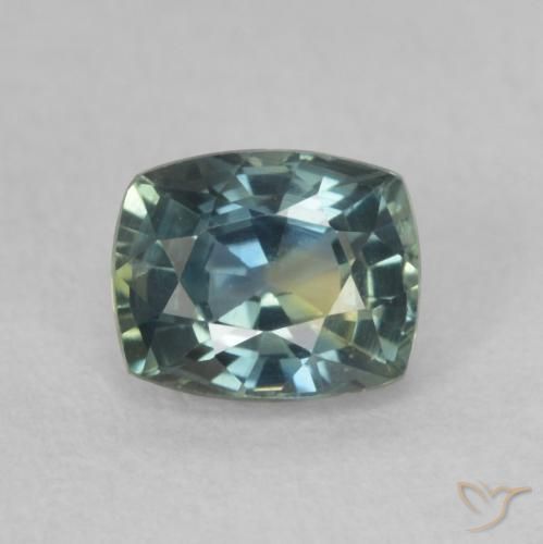 0.74ct 天然 ティール サファイア, クッション, VVS-VS