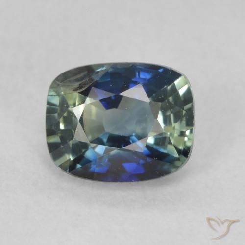 0.60ct 天然 ティール サファイア, クッション, VS