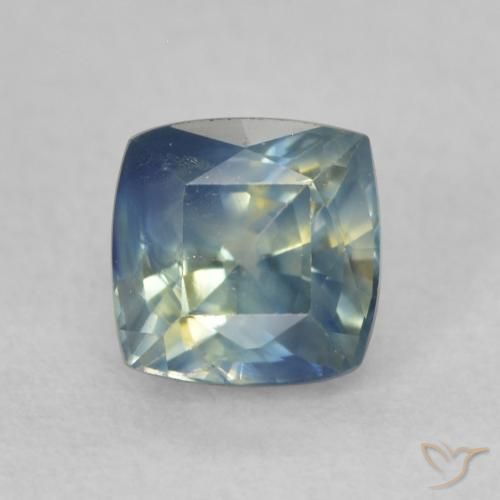 0.74ct 天然 マルチカラー サファイア, クッション, VS