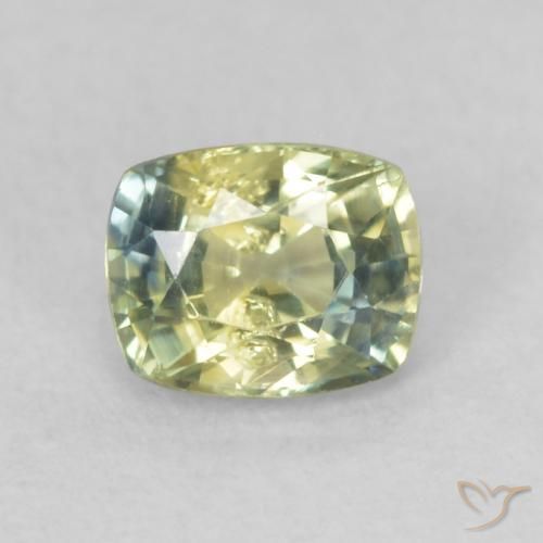 0.55ct 天然 マルチカラー サファイア, クッション, VS