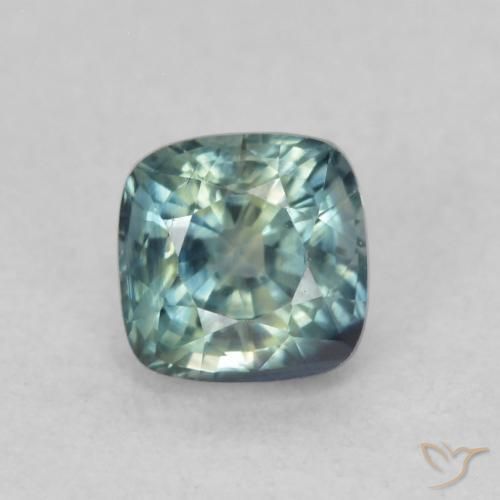 0.67ct 天然 ティール サファイア, クッション, VS
