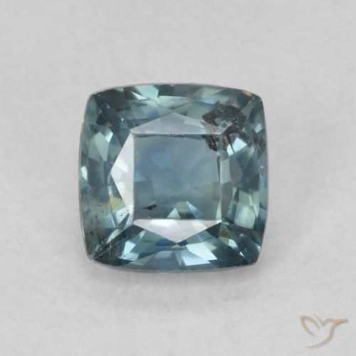 0.89ct 天然 ティール サファイア, クッション, VS