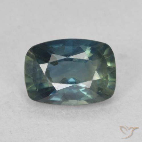0.80ct 天然 ティール サファイア, クッション, VVS-VS