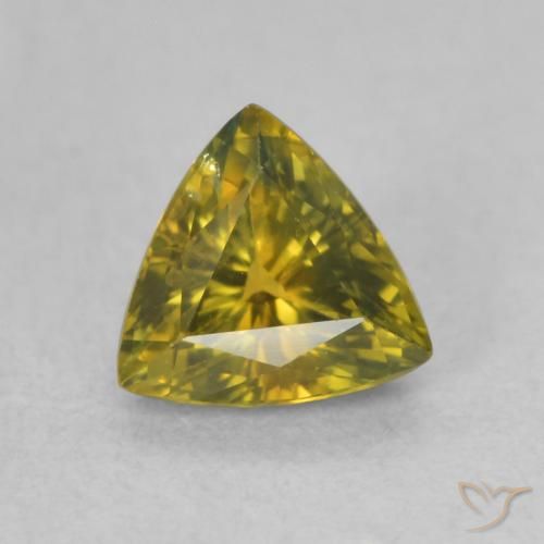 0.72ct 天然 フォレストグリーン サファイア, トリリオン, VVS-VS