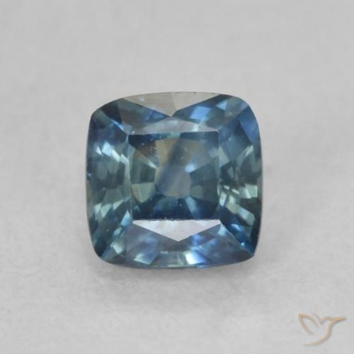 0.77ct 天然 ブルー サファイア, クッション, VVS-VS