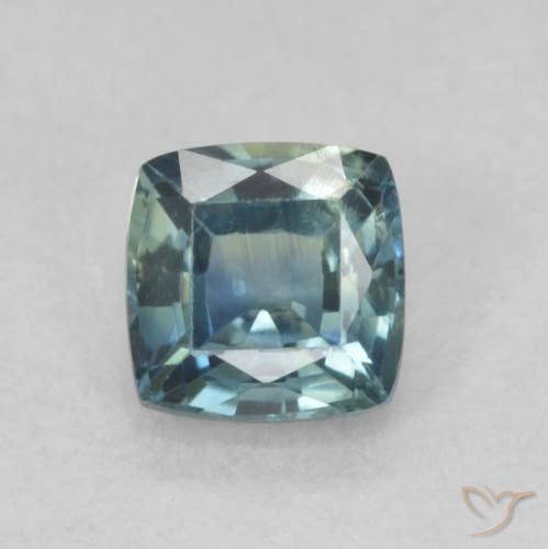 0.76ct 天然 ティール サファイア, クッション, VS
