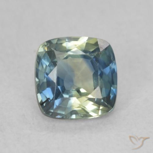 0.82ct 天然 マルチカラー サファイア, クッション, VS