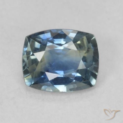 0.85ct 天然 ティール サファイア, クッション, VS