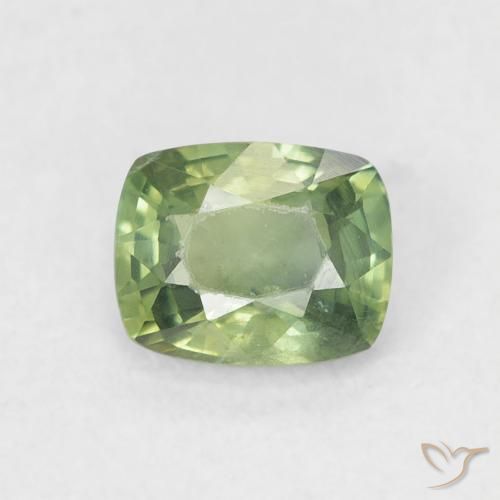 0.67ct 天然 フォレストグリーン サファイア, クッション, VS