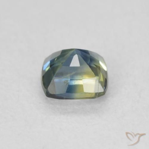 0.54カラットの天然Teal Blueサファイア、クッション、VS
