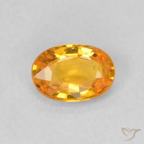 0.66ct 天然 鮮やかなオレンジ サファイア, 楕円形, VVS-VS