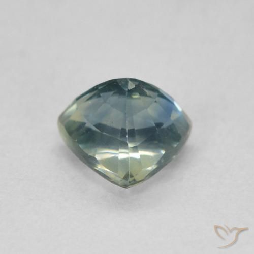 0.73カラットの天然Teal Blueサファイア、トリリオン、VS